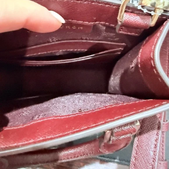 Perfect for Fall - Tory Burch NWT Burgundy Mini Bag - Emerson Mini Shopper - Picture 7 of 7